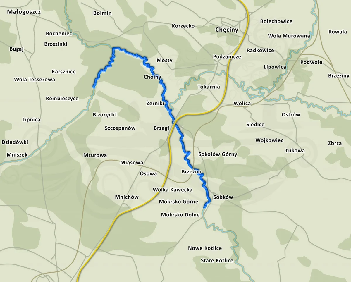Kanutour-Route: Bizoręda – Mokrsko Dolne