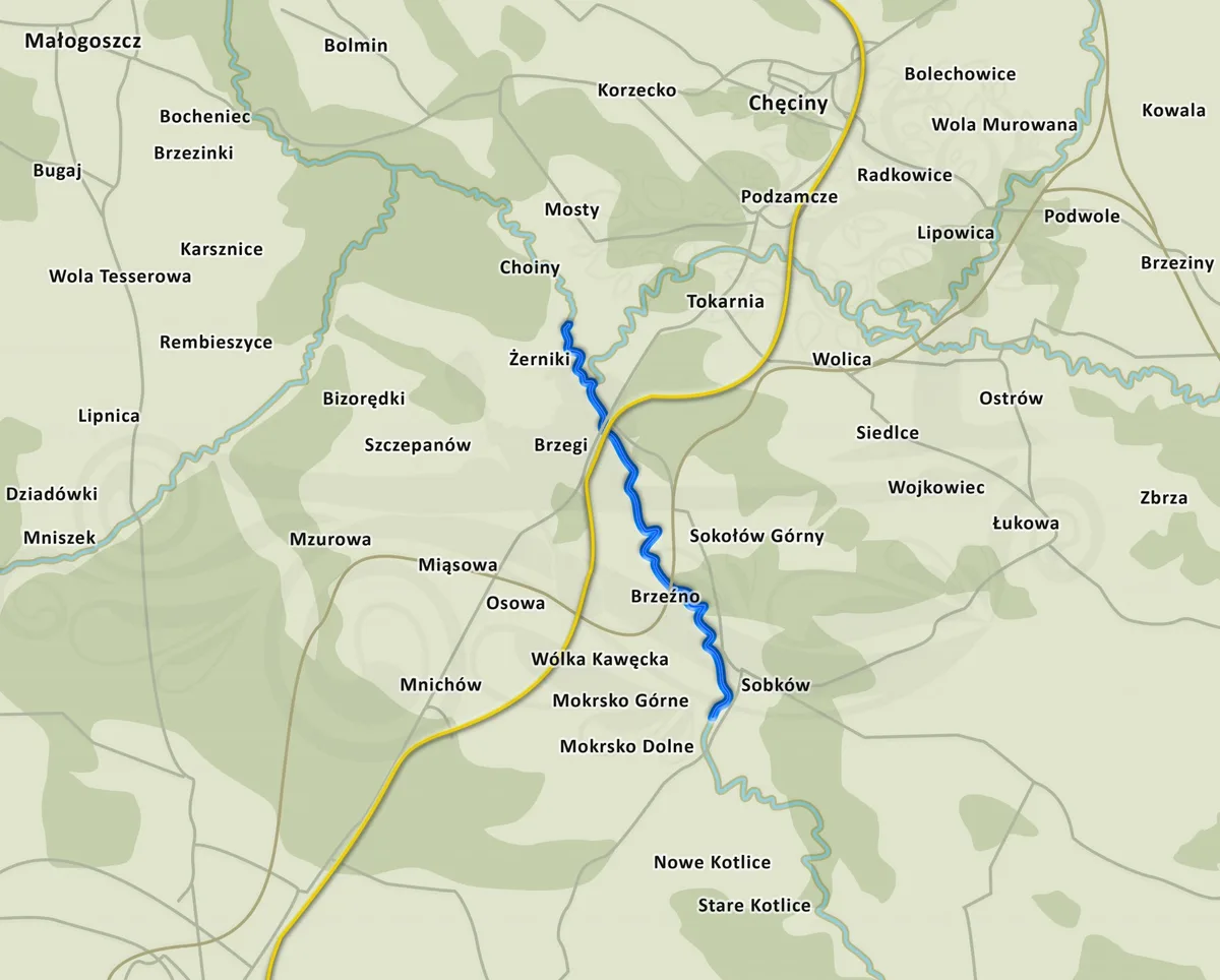 Kanutour-Route: Żerniki – Mokrsko Dolne