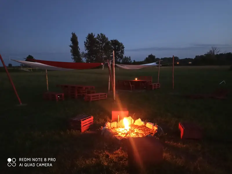 Zachód słońca nad rzeką Nida